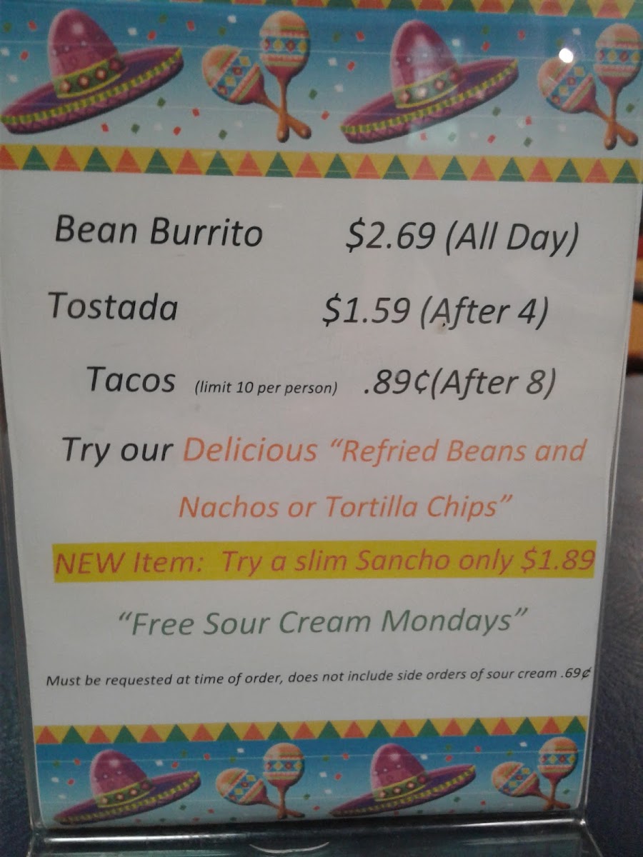 Taco Grande Menu - Image 2